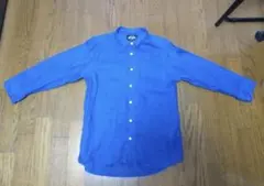 【美品】ビームス メンズ 七分袖シャツ 青 Sサイズのサムネイル
