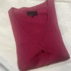 最終特価　新品DESIGNWORKS カシミアシルク上質カーディガン マゼンタ色