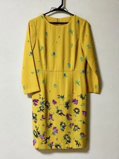 GRACE CONTINENTAL フラワープリントワンピース 花柄刺繍 38