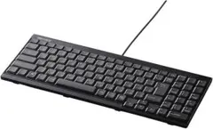 バッファロー BUFFALO USB接続 有線スリムキーボード ブラック