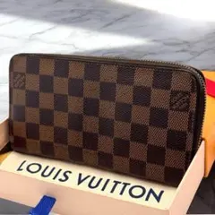 【美品】ルイヴィトン　ダミエ・エベヌ　ジッピ－ウォレット　長財布　カード8枚