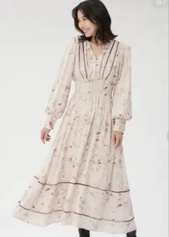 FRAY I.Dフレイ アイディー　トシャーリングフラワープリントワンピース