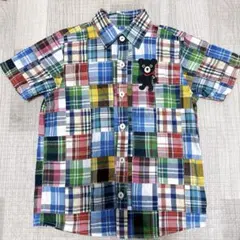 【値下げ☆美品】MIKIHOUSE 半袖チェックシャツ DOUBLE.B
