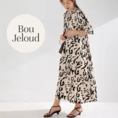 美品✨Bou Jeloud ブージュルード　ワンピース　ロング　体型カバー　半袖