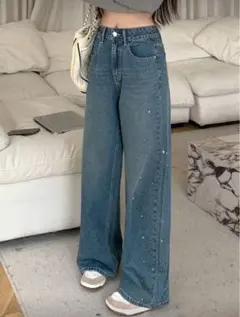 Dazy ハイウェストワイドレッグ　デニムジーンズ　SHEIN