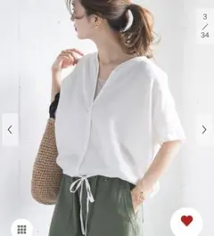 新品タグ付◇ OFF WHITE DOORS リネン2WAYブラウス - メルカリ