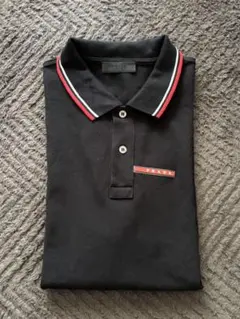 PRADA ネイビー ポロシャツ ストライプ襟 XL - メルカリ