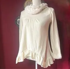 axesfemme チュニック　白　長袖　アクシーズファム　生成り　ファー