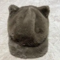 新品タグ付　しっぽ付きネコ耳ファーＣＡＰ 帽子　SVEC同型　地雷系　原宿系