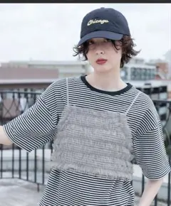 nikoand... ニコアンド　2WAYフリルチュールビスチェ　グレー