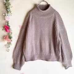 レイカズン　レディースニット　ハイネック　ざっくり　定番　シンプル