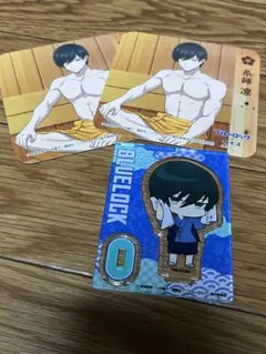 ブルーロック 極楽湯 アクリルスタンド 館内着Ver. コースター糸師凛