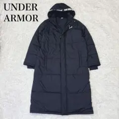 アンダーアーマー ベンチコート STORM 袖ロゴ 撥水 フードロゴ 黒 XXL