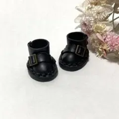 ミニチュアシューズ⑤（ブラック） オビツ11 ぬい靴 kumukuku