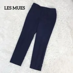 レミュー　スラックス　チェック　ネイビー　M　オフィスセンターブレス