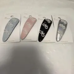 パール装飾 ヘアピン 4色セット