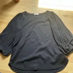 earth music&ecology ブラック五分袖トップス F
