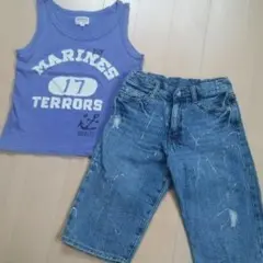 値下げ★130 ペンキ飛ばし ハーフパンツ アンカー タンク セット まとめ売り