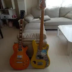 Maison レスポールタイプ エレキギター サミック エレキベースセット Maison レスポールタイプ エレキギター サミック エレキベース