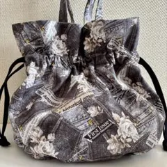 ハンドメイド　巾着　トートバッグ