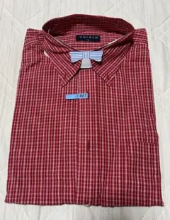 ユニクロ　OLD UNIQLO  半袖シャツ 紺タグ　90s  赤 Lサイズ