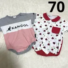 まとめ売り♡ベビーロンパース 70cm 2枚セット KANGOL 可愛い 半袖
