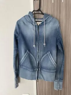 YANUK ヤヌーク デニムパーカー ジップアップ フード付き M 日本製