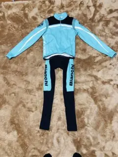 Bianchi サイクルジャージ 上下セット長袖 Sサイズ イタリア製のサムネイル