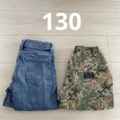 H&Mキッズデニムボトムスセット130サイズ