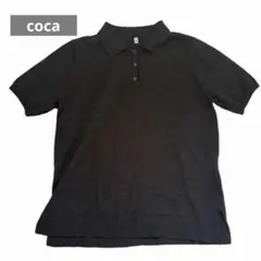 [coca] コカ　ブラック ポロシャツ 半袖 Mサイズ