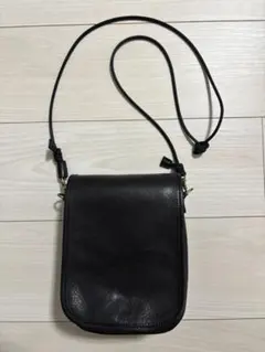 Ermenegildo Zegna ショルダーバッグ レザー ブラック - メルカリ