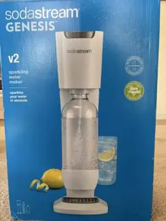 ソーダストリーム ジェネシス v2 新品未使用　ガスシリンダー1本付 当日発送品 ソーダストリーム ジェネシス V2 ホワイト 白 ガス