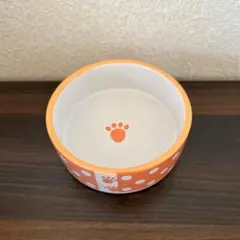 犬用セラミックフードボウル オレンジ