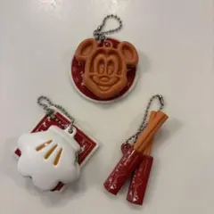 ミッキーマウス キーチェーン 3点セット