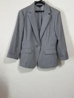 エスプリミュール テーラードジャケット グレー 11号 L オフィス　通勤