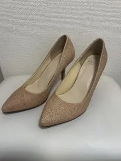 Menue グリッター ポインテッドトゥ ハイヒール