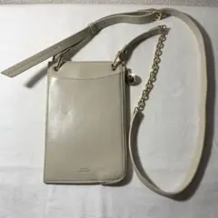 23区 本革 スマホショルダー モバイルポーチ ベージュのサムネイル