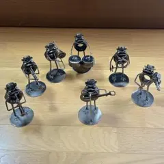 金属製 カエル 楽器演奏 フィギュア 7体セット 金属製 カエル 楽器演奏 フィギュア 7体セット - メルカリ