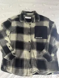 ZARA チェック柄長袖シャツ 6 (116cm)
