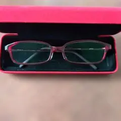 JINS 赤フレーム メガネ 老眼鏡 シニアグラス　1.5