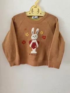 k.planner ウサギ刺繍トレーナー 100センチ
