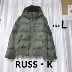 美品❋RUSS・K/ラスケー/ダウンジャケット/L/カーキ オリーブ/y2k