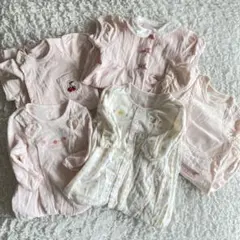 ベビー服　女の子　まとめ売り　50-70 ピンク　春夏　保育園準備