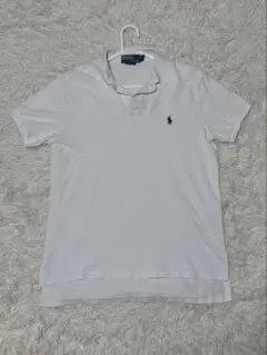 Ralph Lauren ポロシャツ 半袖 白 刺繍ロゴ
