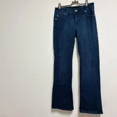 ダークブルーブーツカットデニム　レディース　メンズ