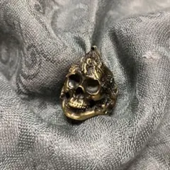 置物 ペンダントトップ スカルチャーム 真鍮 バチカン無し - メルカリ