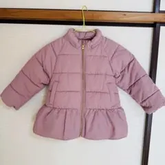 デビロック　ファイバーダウン　ペプラムジャケット　ダスティピンク