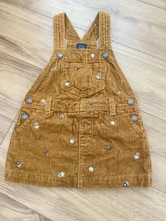 baby GAP 刺繍入りコーデュロイジャンバースカート 12-18ヶ月