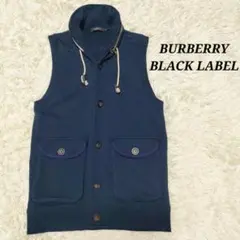 希少　タグ付き　バーバリーブラックレーベル　シルク混ニットベスト　ホースロゴ　紺 楽天市場】バーバリー ブラックレーベル ベスト（メンズファッション