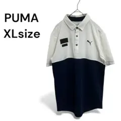 PUMA／プーマ　半袖ポロシャツ　XLサイズ　バイカラー